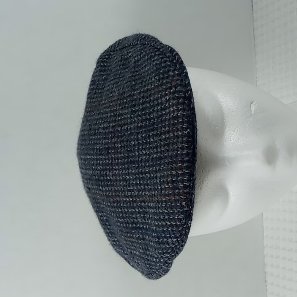 Vintage Wool Tweed Flat/Ivy/Newsboy Hat Size M Blue Size M Made in England